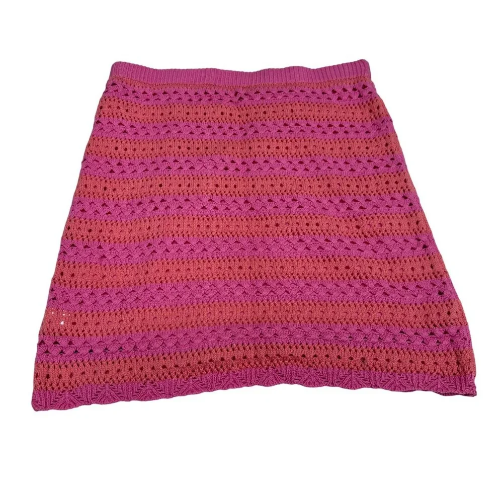 NEW Freshman 1996 Junior Pink Knitted Sleeveless Top With Skirt 2Pcs Set Size XL